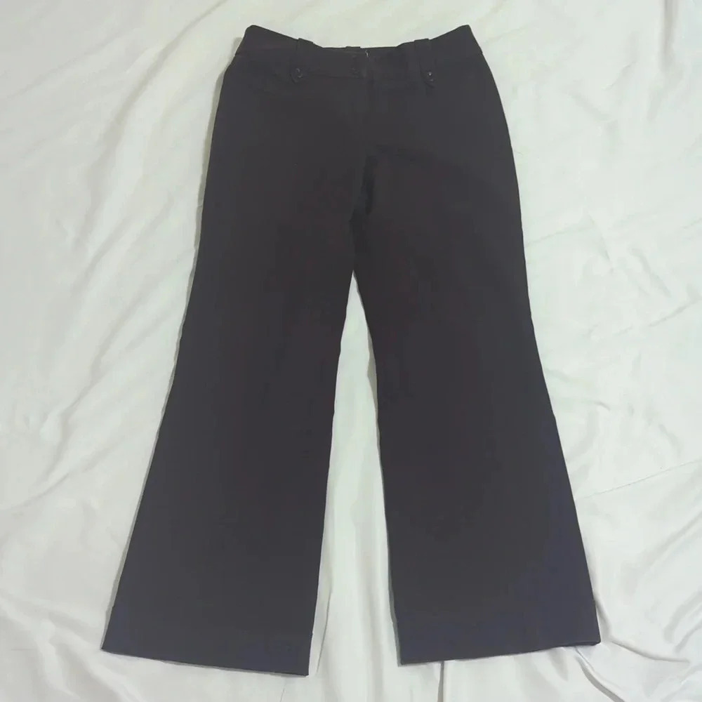 Ann Taylor Mid- Rise Bootcut Trousers, Color Brown Size 4P